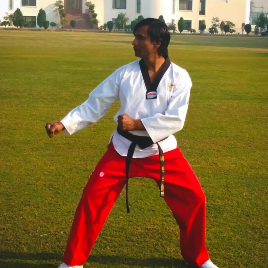 Taekwondo training session at Om's Academy Jaipur